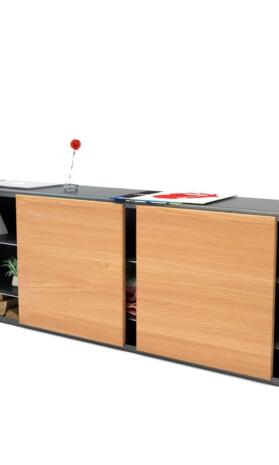 kommode-sideboard-holz-schwarz-grau-massivholz-design-metall-modern-mit-schiebetueren-stahl-laerche-the-flowboard