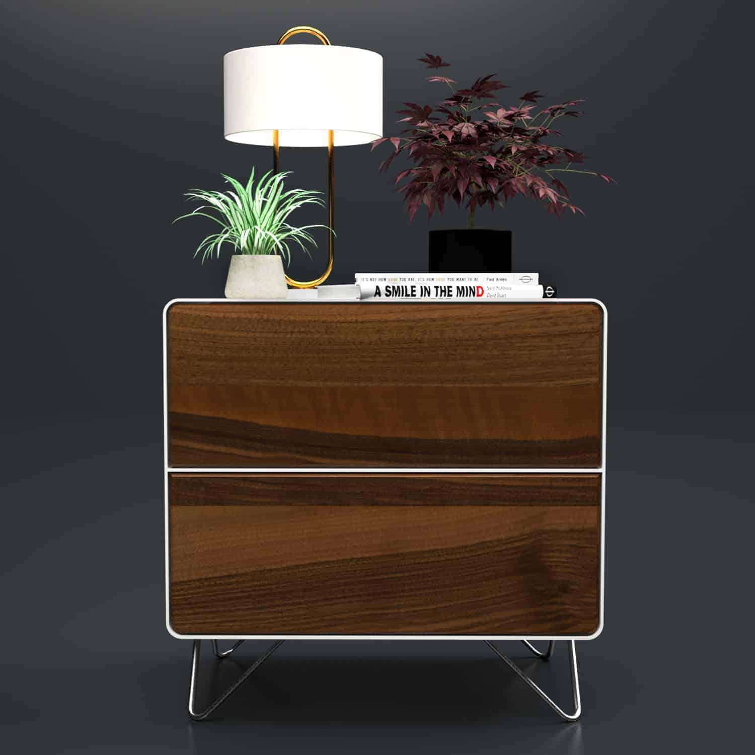 nachttisch-weiss-holz-metall-modern-design-industrial-massivholz-mit-schubladen-nussbaum-designer-mit-hairpin-fuessen-fuer-schlafzimmer-stahlzart