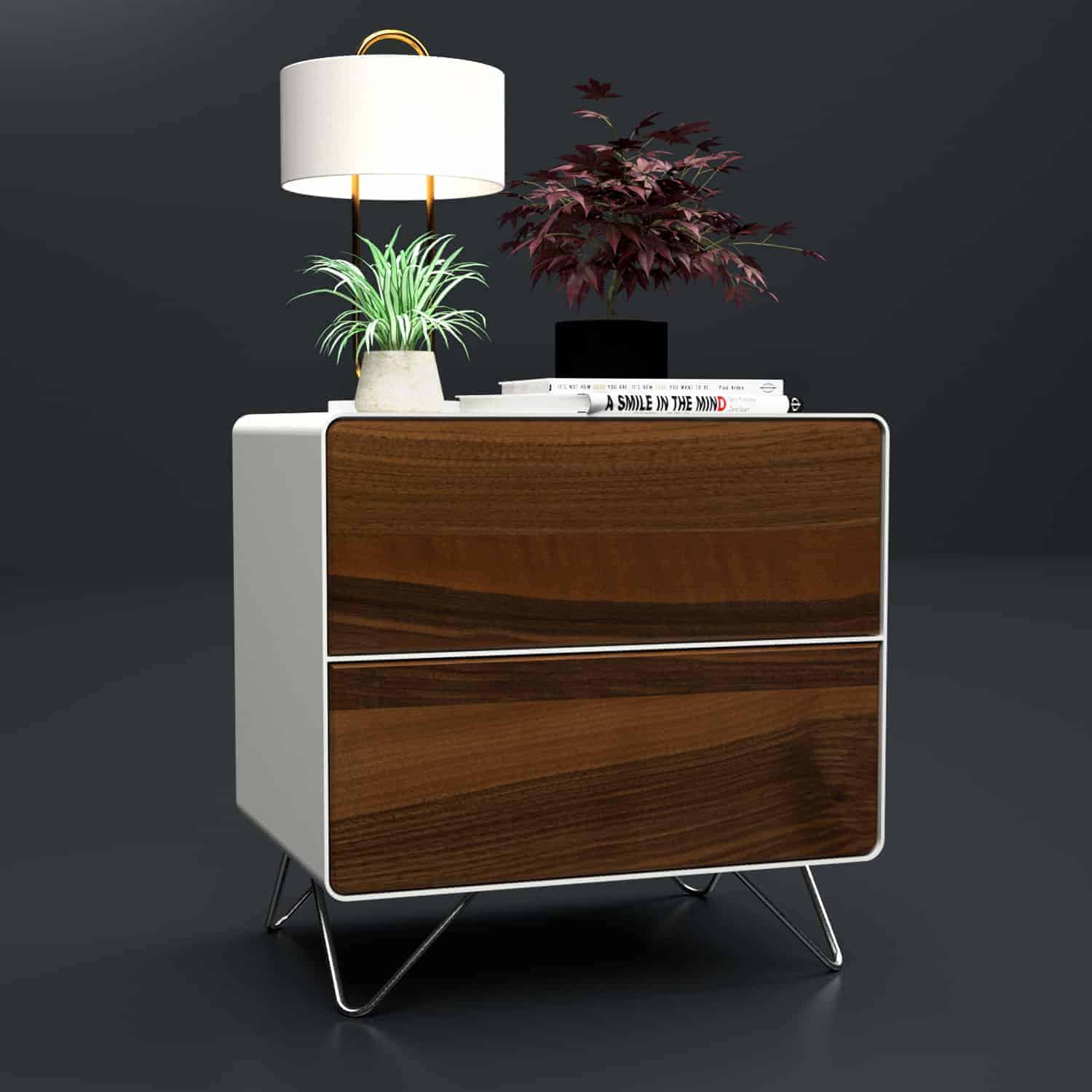 nachttisch-weiss-holz-metall-modern-design-industrial-massivholz-mit-schubladen-nussbaum-designer-mit-hairpin-fuessen-stella-stahlzart