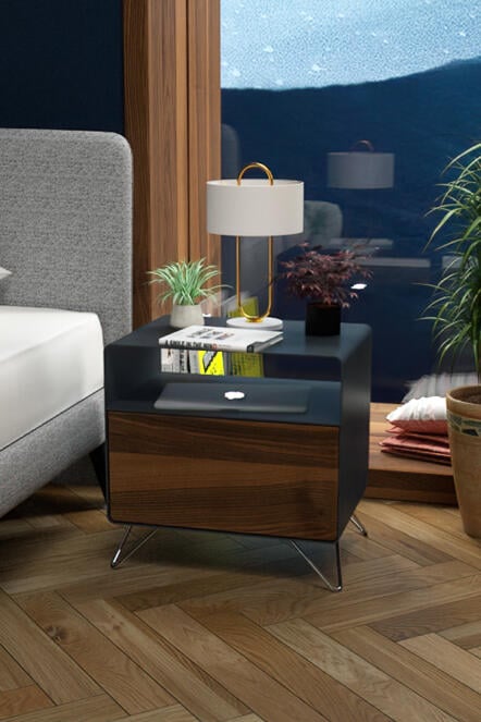 nachttisch-holz-metall-grau-modern-rund-schublade-design-industrial-schlafzimmer-massiv-nussbaum-anthrazit-hairpin-legs-stahlzart-fly-high-7