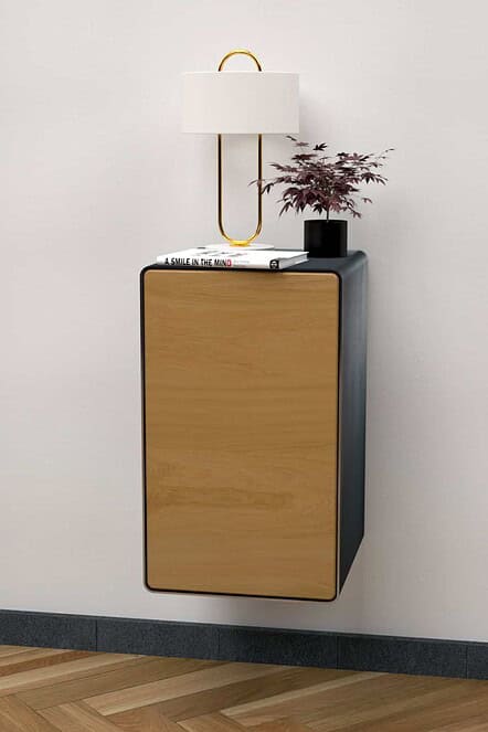nachttisch-boxspringbett-haengend-holz-eiche-am-bett-grau-schwarz-metall-schrank-konsole-massivholz-wildeiche-rund-mit-tuer-modern-design-schlafzimmer-schwebend-stahlzart