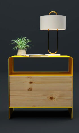 nachttisch-gelb-zirbe-holz-rund-modern-schmal-metall-mit-schublade-industrial-kleiner-design-massivholz-schlafzimmer-zirbenholz-minimalistisch-industriedesign-aari-2-stahlzart