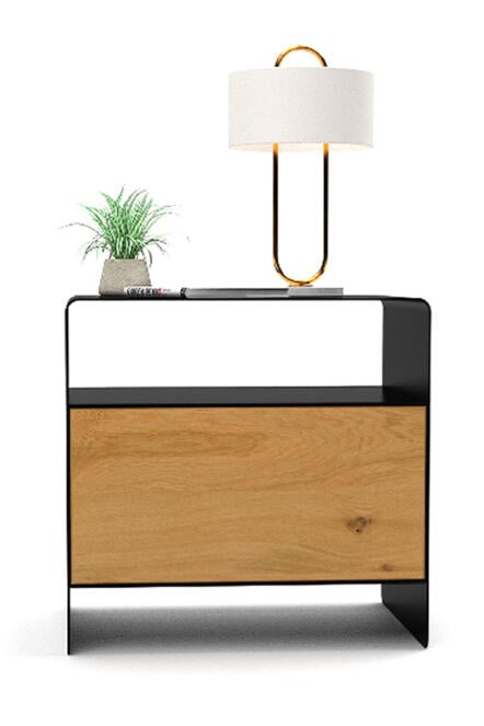nachttisch-schwarz-eiche-mit-schublade-holz-rund-modern-schmal-metall-industrial-kleiner-design-massivholz-wildeiche-minimalistisch-aari-2-stahlzart