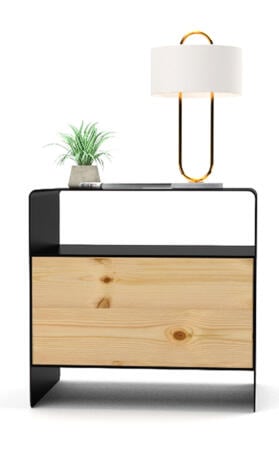 nachttisch-schwarz-zirbe-mit-schublade-holz-rund-modern-schmal-metall-industrial-kleiner-design-massivholz-zirbenholz-minimalistisch-aari-2-stahlzart